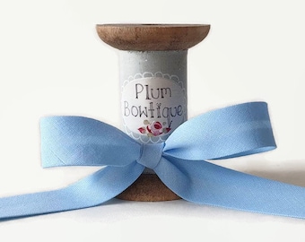 Pale Blue Polycotton Bias Binding, 18mm (11/16in) wide *Sold Per Metre*