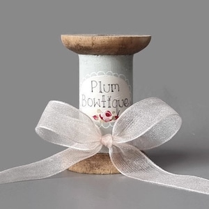 Cream Super Sheer Organza Ribbon, 15mm (9/16in) wide *Sold Per Metre*