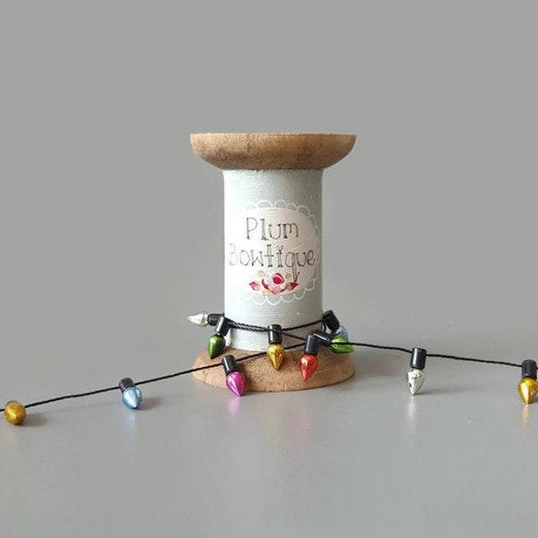 Garniture de lumière de Noël Mini Fairy Party métallique, 12 mm (1/2 po) de large * Vendu au mètre *