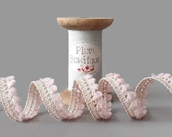 Minky Pink Mini Pom Pom Trim, Mini 3mm (1/8in) Diameter *Sold Per Metre*