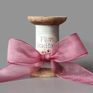 Dusky Pink Super Sheer Organza Ribbon, 25mm (1in) wide *Sold Per Metre*