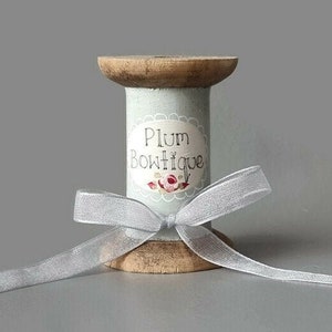 Silver Grey Super Sheer Organza Ribbon, 10mm (3/8in) wide *Sold Per Metre*