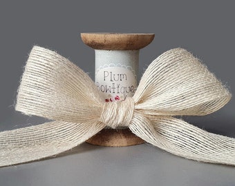 Natural Cream 28-Strand Sisal Ribbon, 38mm (1.5in) wide *Sold Per Metre*