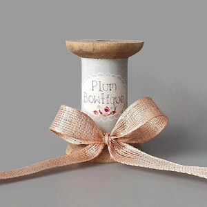 Rose Kupfer Netzband mit Drahtrand, 15mm (9/16in) breit *Pro Meter verkauft*