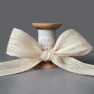 Ruban de sisal crème naturel 28 brins, 38 mm (1,5 po.) de large *Vendu au mètre*
