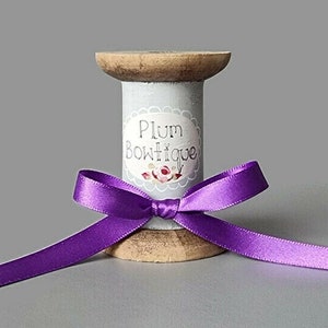 Purple Luxury Recycled Satin Ribbon, 10mm (3/8in) wide *Sold Per Metre*