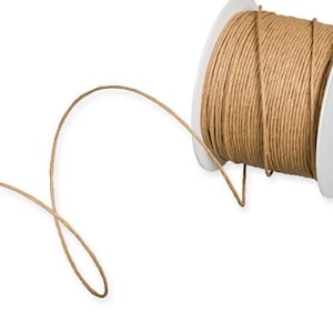Filo di rilegatura rivestito in carta marrone &quot;Kraft&quot; naturale da 5 m, spessore 2 mm (1/16 pollici) *Venduto a 5 m*