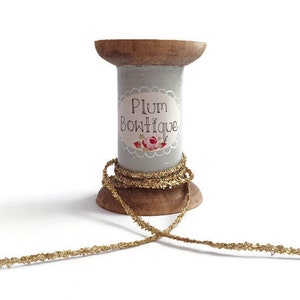 5mtr Metallic Gold Sparkle Tinsel Twine, 1.5mm (1/16in) thick *Sold Per 5mtr*