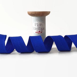 Royal Blue *STRETCHY* Cotton Bias Binding, 18mm (11/16in) breed *Sold Per Meter*