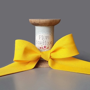 Sunny Yellow Polycotton Bias Binding, 30mm (1 3/16in) wide *Sold Per Metre*