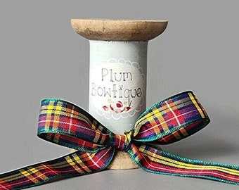 Buchanan Tartan Ribbon, 16mm (5/8in) wide *Sold Per Metre*