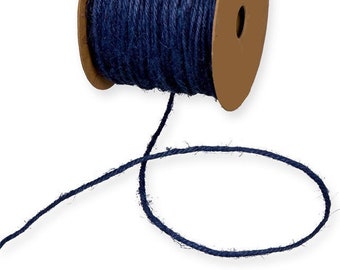 5mtr Navy Blue 100% Jute Craft Twine, 2mm (1/16in) Thick *Sold Per 5mtr*