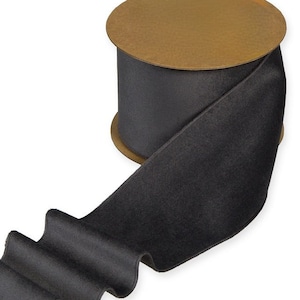 Houtskool, extra breed fluwelen lint, 70 mm (2,75 inch) breed *verkocht per meter*