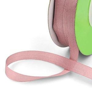 Seidenband, altrosa, 7 mm breit, 100% Reine Seide