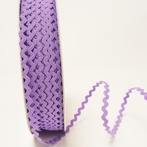 Borde Lila Ric Rac, Mini 5 mm (3/16 pulg.) de ancho *Vendido por metro*