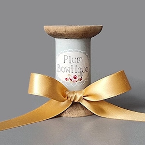 Honey Gold Luxury Recycled Satin Ribbon, 15mm (9/16in) wide *Sold Per Metre*