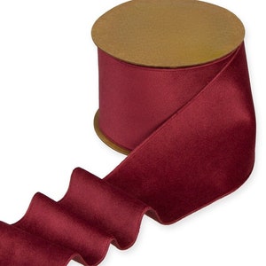 Ruban de velours extra large de Bourgogne, 70 mm (2,75 po) de large *Vendu au mètre*
