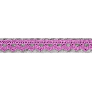 Fuchsia Pink &quot;Bonnie&quot; Fine Zig-Zag Scallop 100% Cotton Cluny Lace Trim, 8mm (5/16in) wide *Sold Per Metre*