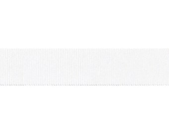 Nastro grosgrain bianco, larghezza 10 mm (3/8 pollici) *Venduto al metro*