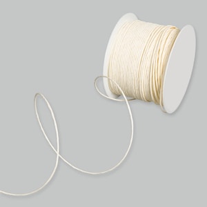 Ivory Off White Braided Rope Cord, Semisoft Trim Cord, Artificial Silk  Cord, Striped String Round Cord 7mm approx. - 18/46cm approx. (1 pc)