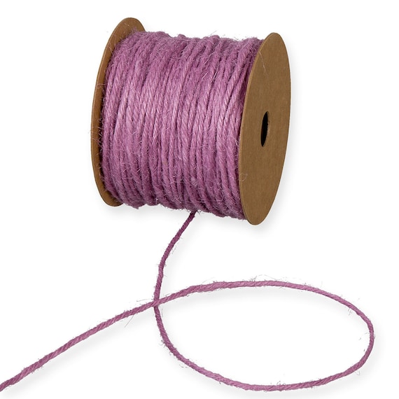5mtr Lilac 100% Jute Craft Twine, 2mm (1/16in) Thick *Sold Per 5mtr*