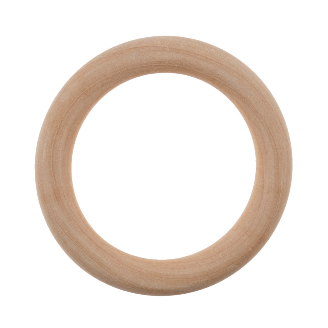 Large Round Beech Wood Craft Ring - Ideal for Macrame, 7cm (2 3/4in ...