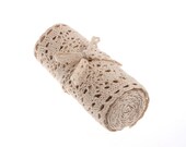 1.8mtr Cream 100 Cotton Extra Wide Craft Lace, 15cm (6in) wide Sold Per 1.8mtr Roll