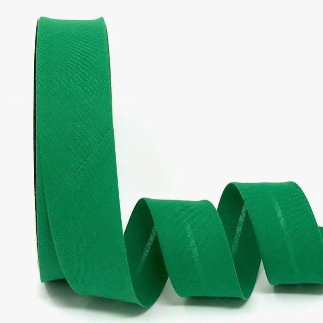 Schrägband Mittelfalz – Polycotton, 5 Meter, In Smaragd (30 Mm), Für Näharbeiten & Stoffkanten