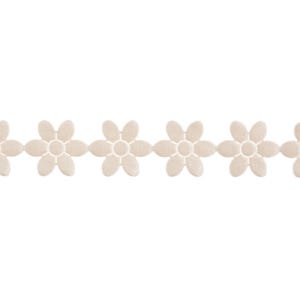 Creme Daisy Kette Satin Zierleiste, 18mm breit *Pro 1 Meter*