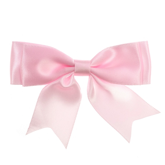 Pale Pink Satin Ready-made Large Double-bow sold Individually 