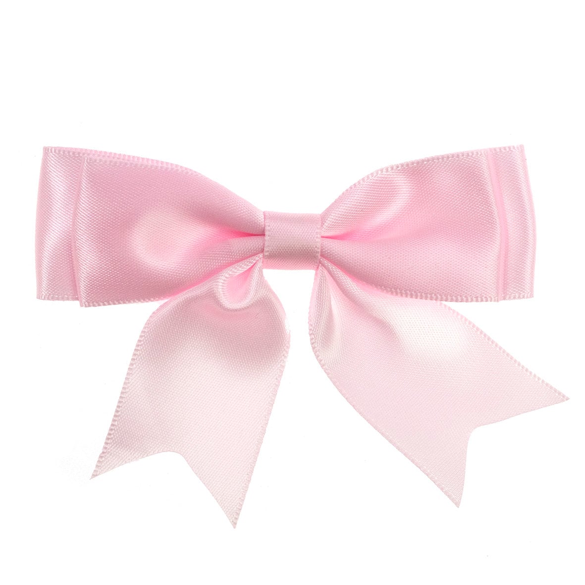 3 X 2-3/4 Hot Pink Satin Pre-Tied Bows With Twist Ties
