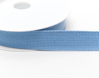 50cm Kornblumen-Blaues Korbwebband aus Baumwollmischung, 30mm (1 3/16in) breit *Verkauft pro HALBEN Meter*