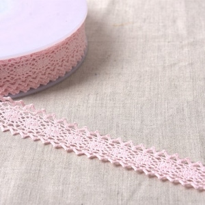 Renda Cluny "Bridget" rosa peônia com borda dupla, 23 mm (7/8 pol.) de largura *por 1 metro/39 pol.*