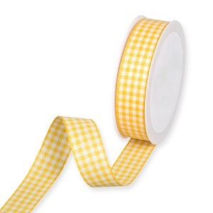 Goudgeel rustiek ginganglint, 25 mm (1 in) breed *verkocht per meter*