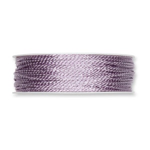Cordon soyeux torsadé lilas, 5 m, 2 mm (1/16 po.) d'épaisseur *Vendu par 5 m*