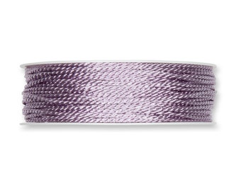 Cordón sedoso trenzado lila de 5 m, 2 mm (1/16 pulg.) de grosor *Vendido por 5 m*