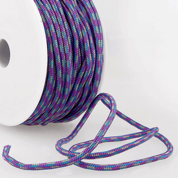 Northern Lights Polyester Braided Paracord, 3mm Wide sold per Metre 