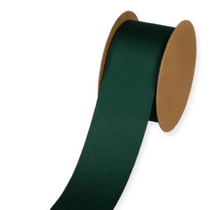 Forest Green Luxury "Vegan Silk" Ribbon, 40mm (1 9/16in) wide *Sold per 1 metre/39 inch*
