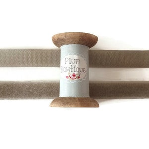 50cm Beige Sew-on Hook & Loop Fastening Tape, 20mm (3/4in) wide *Sold Per HALF Metre*
