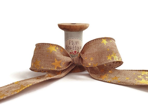 star burlap ribbon