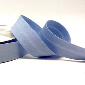 Lichtblauw *STRETCHY* Cotton Bias Binding, 18mm (11/16in) breed *Sold Per Meter*