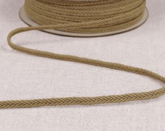 Natural Beige Chevron "Rafter" Braid, 5mm (3/16in) wide *Per 1 Metre/39 inch*
