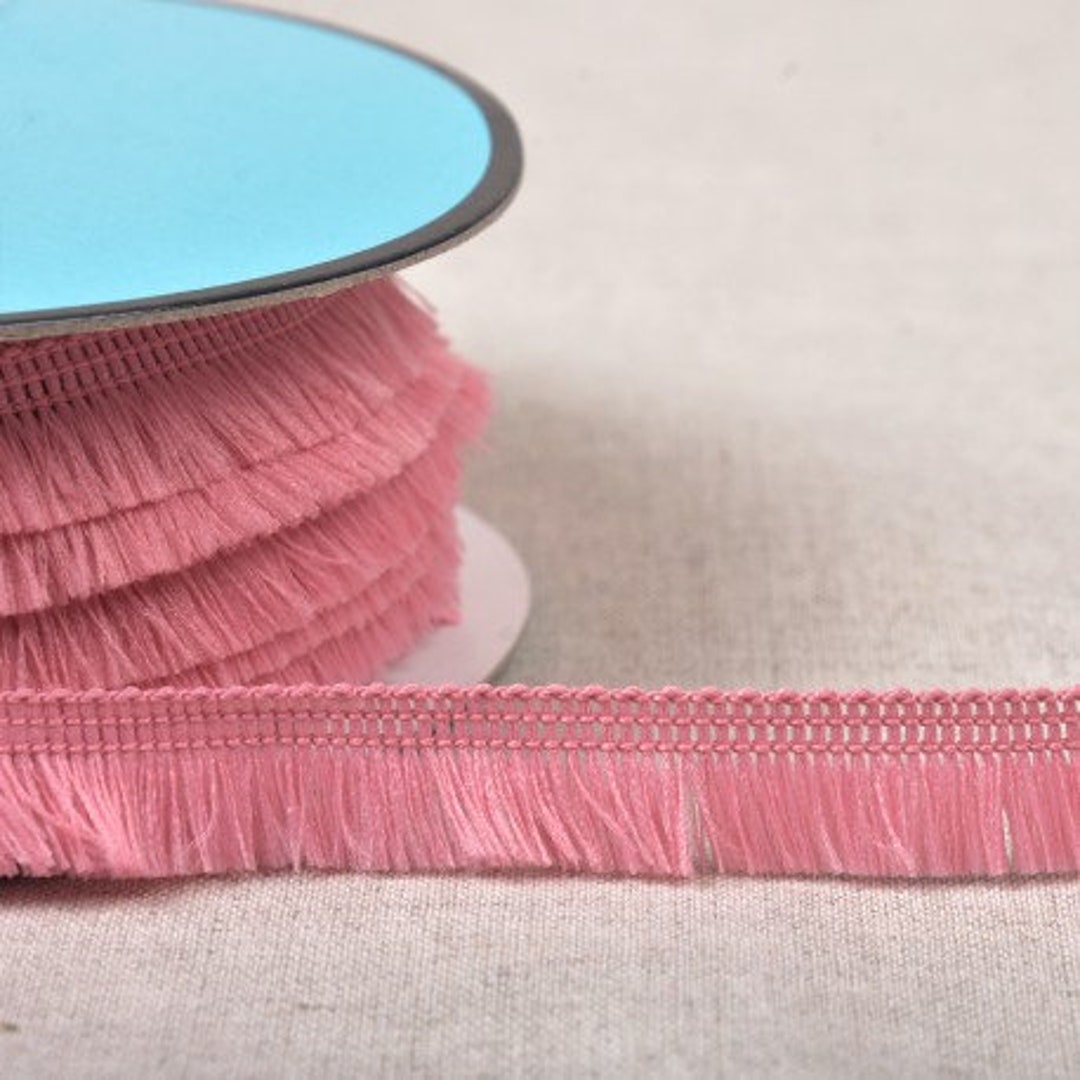 Vintage Pink Mini Fringe Trim, 13mm (1/2in) Wide *per 1 Metre/39 Inch ...