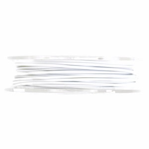 9.2mtr White Covered Thick Craft Wire, 1mm Diameter/18 Gauge *Sold Per 9.2mtr Reel*