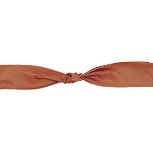 Bordeaux en mimosa 'Radiance' tweekleurig metallic lint, 25 mm (1 in) breed *per 1 meter/39 inch*