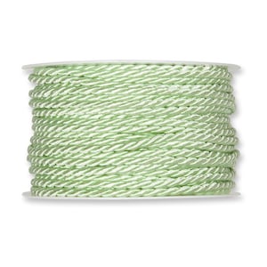 Cordone setoso intrecciato verde menta, 4 mm (5/32 pollici) di spessore *Per 1 metro/39 pollici*