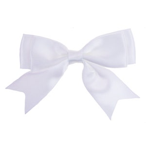White Satin Ready-Made Large Double-Bow *Sold Individually*