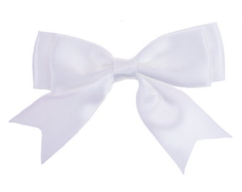 White Satin Ready-Made Large Double-Bow *Sold Individually*