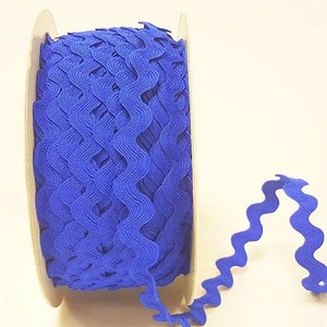 Große königsblaue Fransenborte, 12mm breit * Meterware verkauft *
