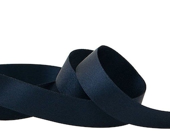 Midnight Luxury Double Satin Ribbon, 15mm (9/16in) wide *Sold Per Metre*